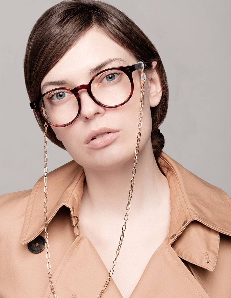 Kleemeiero 7 Pièces Chaîne Lunettes Dorée 70cm - Collier 2 En 1 Lunettes & Masque - Style Élégant & Pratique
