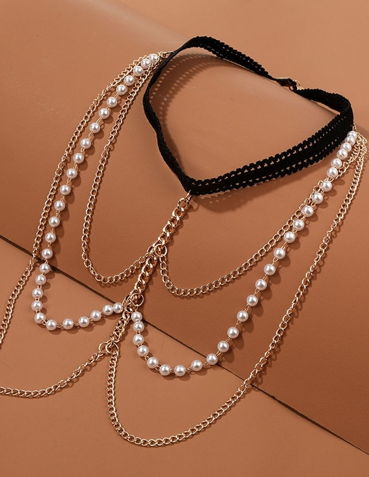 Chaîne de cuisse et de jambe en perle pour femme Chaîne de cuisse et de jambe en perle pour femme