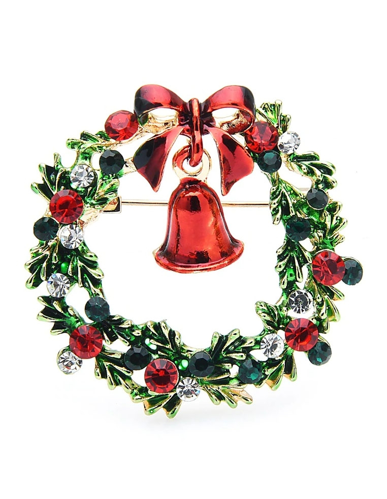 Broche couronne de Noël