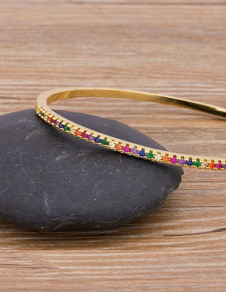 Bracelet pierres colorées