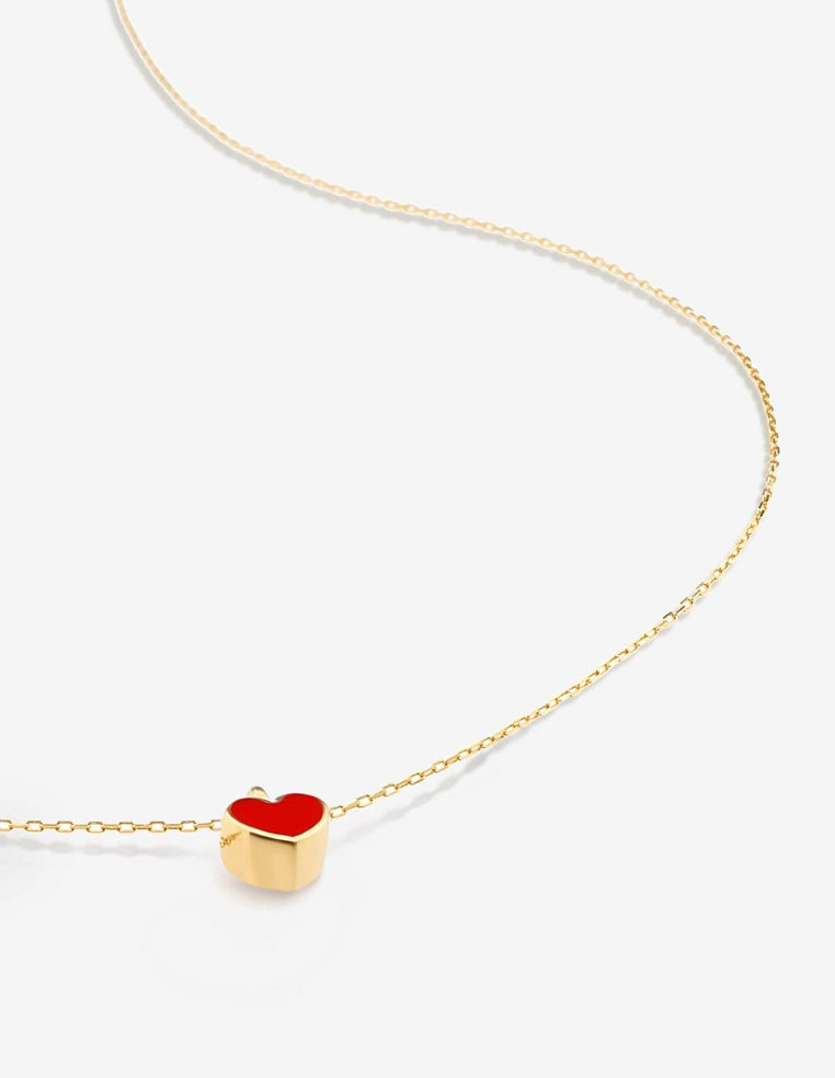 Collier pendentif cœur rouge