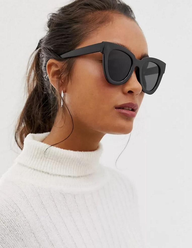 Lunettes de soleil pour femme en forme de papillon