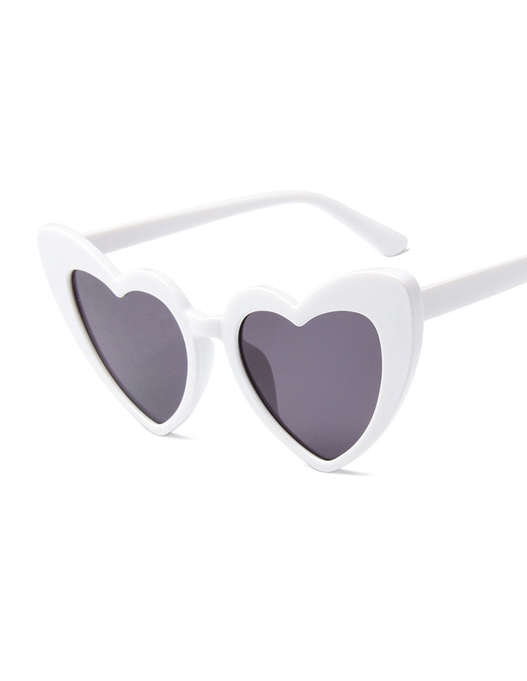 lunettes de soleil coeur blanche