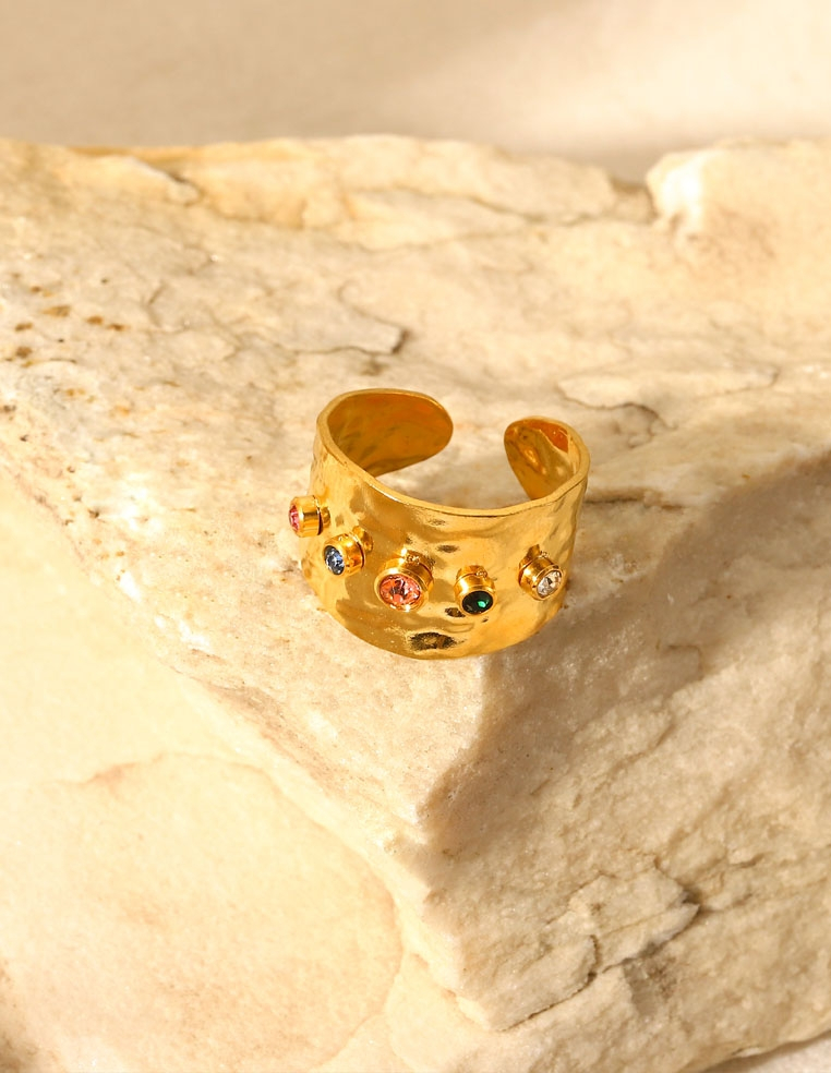 Bague large pour femme plaqué or 18K Bague large pour femme plaqué or 18K