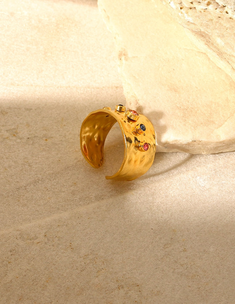 Bague large pour femme plaqué or 18K Bague large pour femme plaqué or 18K