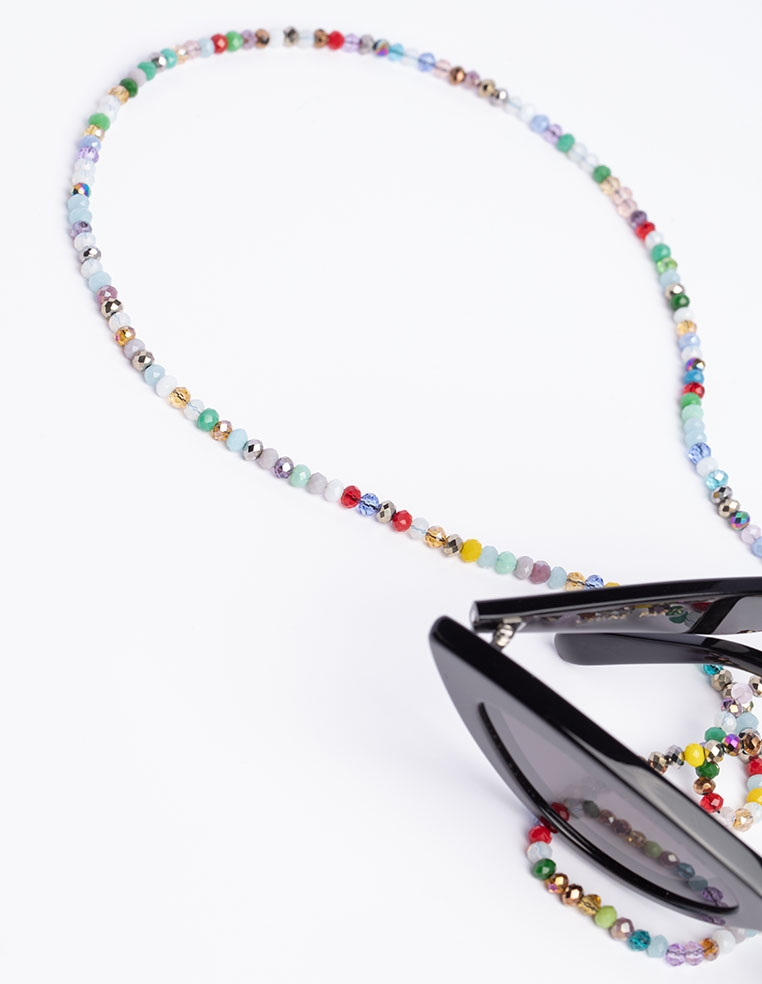 Chaîne à lunettes perles colorées