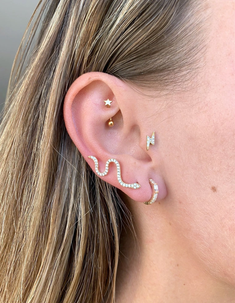 piercing en forme d'éclair 2