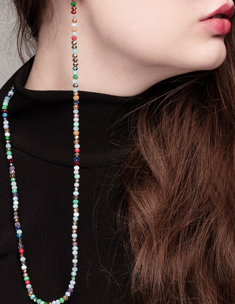 Chaîne à lunettes perles colorées Chaîne à lunettes perles colorées