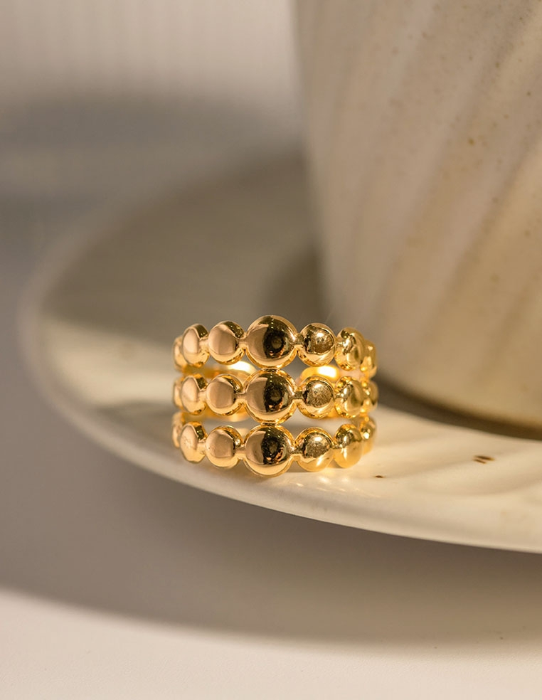 Bague dorée bijou pour femme