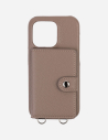 Coque iPhone en cuir avec anneaux pour chaîne et porte cartes