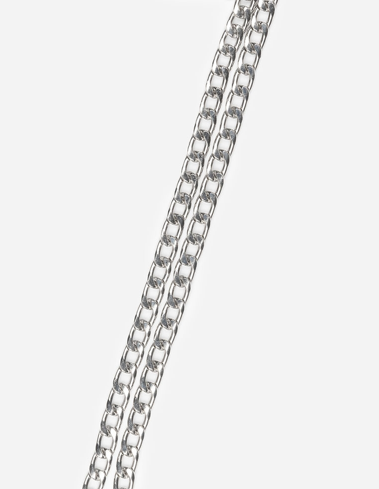 Chaîne bandoulière en métal argenté pour coque de téléphone ou sac à main Chaîne bandoulière en métal argenté pour coque de téléphone ou sac à main