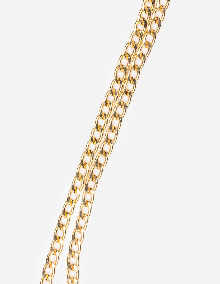 Chaîne bandoulière en métal dorée pour coque de téléphone ou sac à main