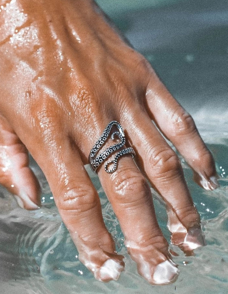 Bague femme vacances en forme de pieuvre