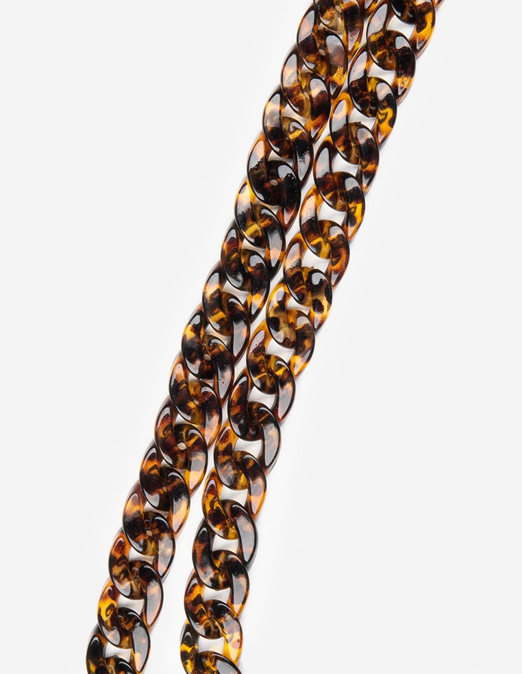 Chaîne bandoulière tour de cou pour iPhone en résine écaille Chaîne bandoulière tour de cou pour iPhone en résine écaille