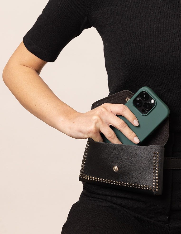 Pochette universelle de téléphone en cuir pour iPhone