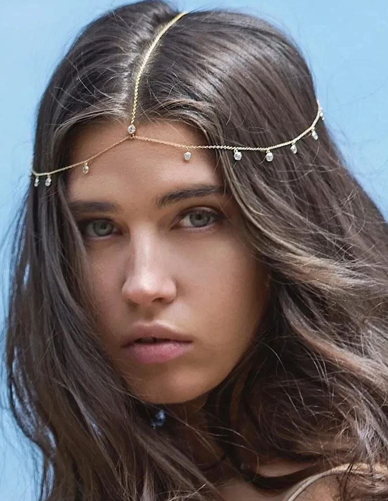 Chaine de tête bijou pour cheveux femme