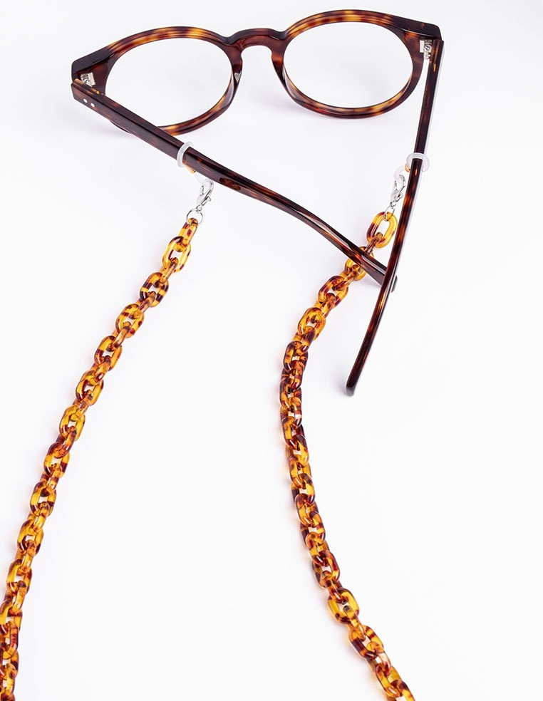 chaîne à lunettes écaille