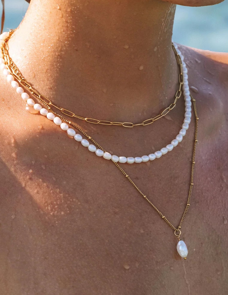 collier doré chaine trombone pour femme collier doré chaine trombone pour femme