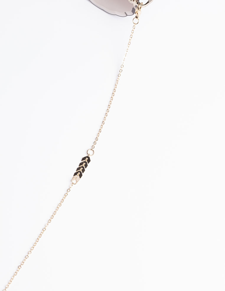 chaine a lunettes dorée flèches chaine a lunettes dorée flèches