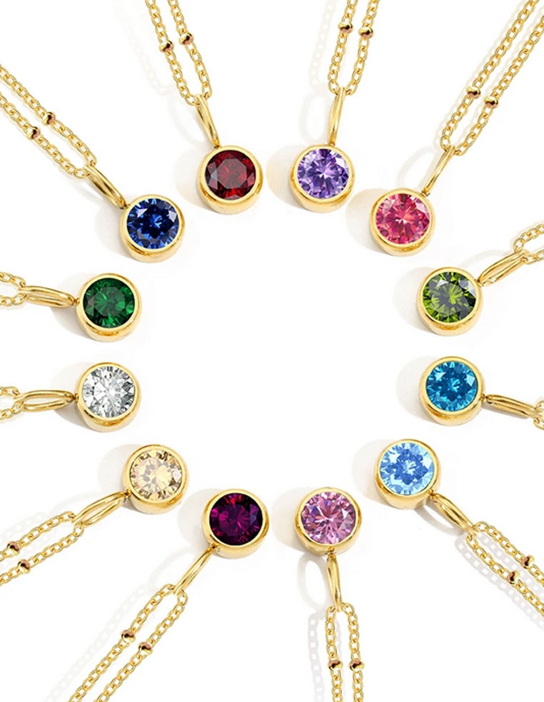 collier chaine et pendentif pierre de naissance collier chaine et pendentif pierre de naissance