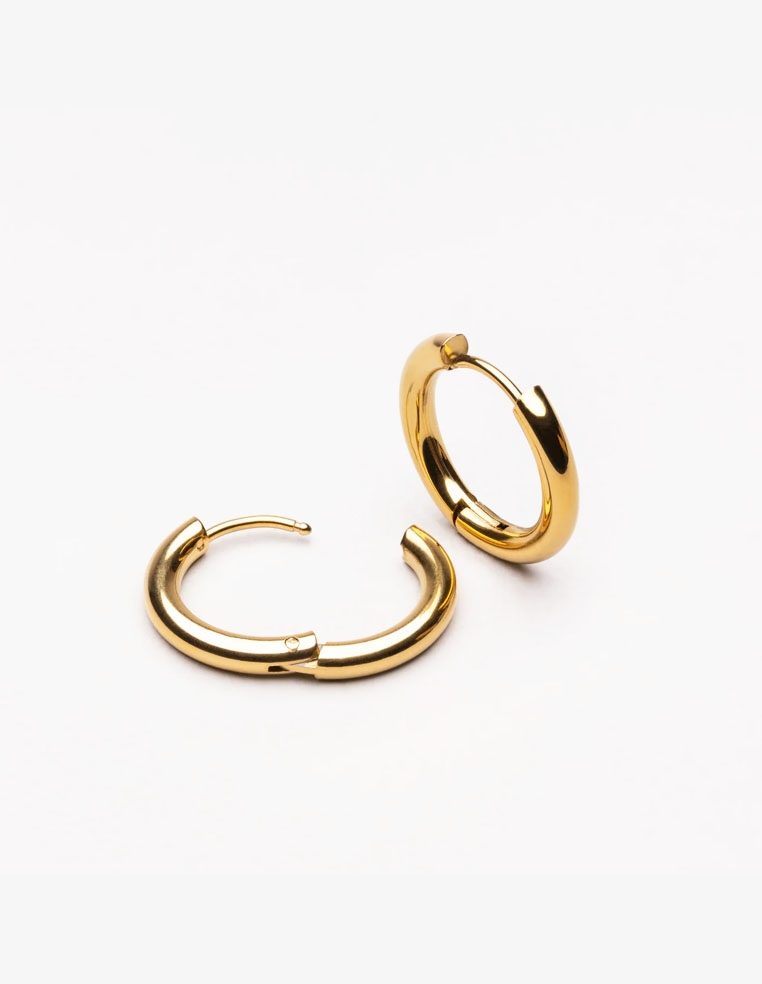 Boucle d'oreille anneau créole or doré piercing anneau pour femme
