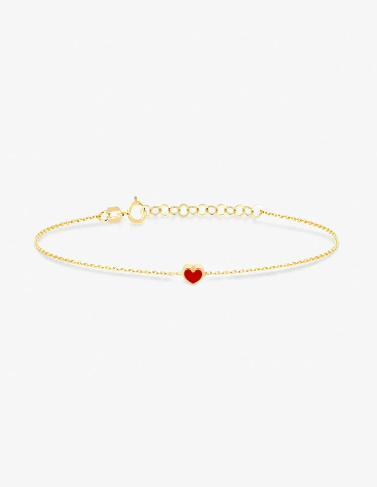 Bracelet pour femme coeur rouge amore