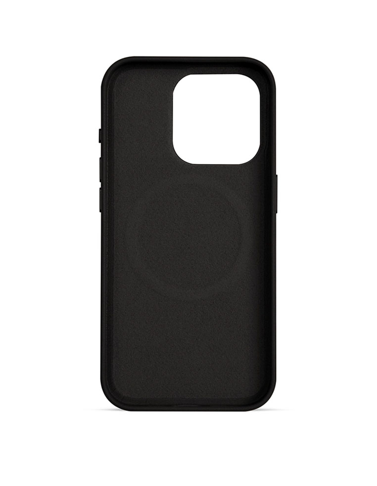 coque iphone 14 Pro Max en cuir noir