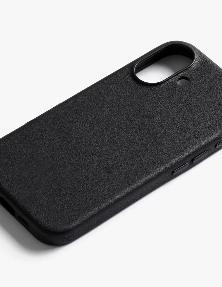 coque iphone en cuir noir