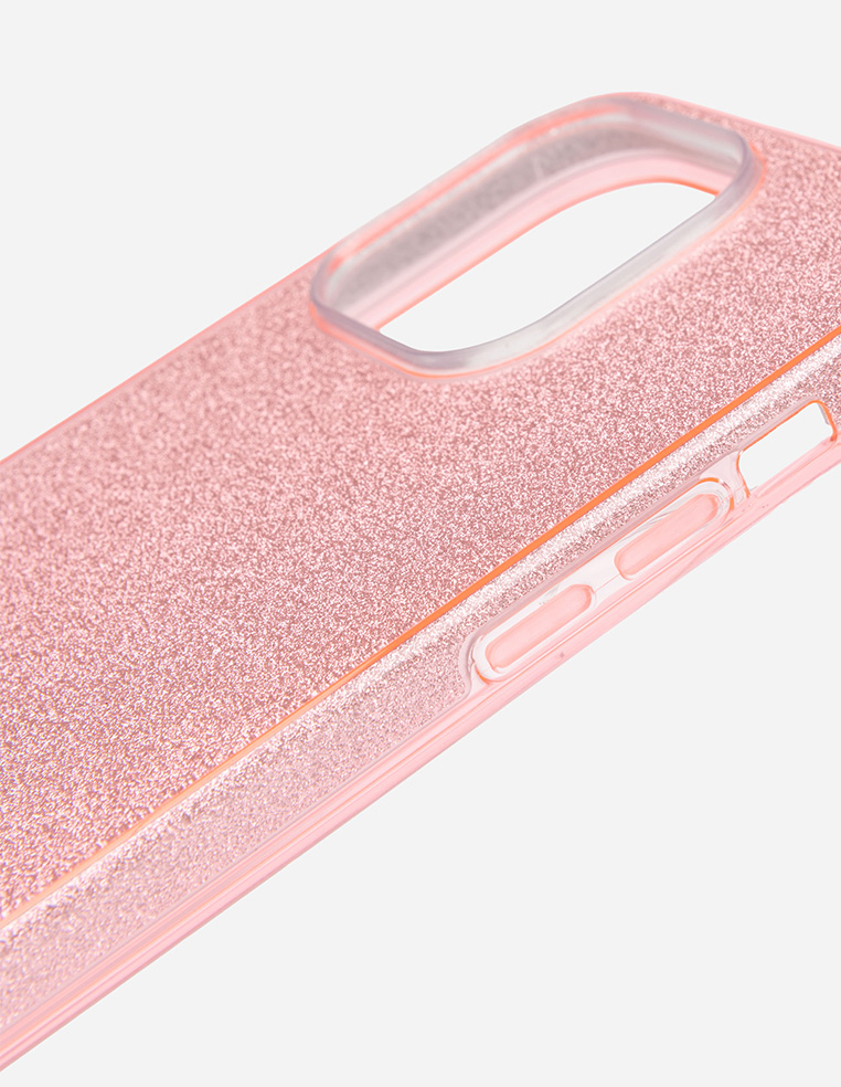 coque iphone paillettes rose