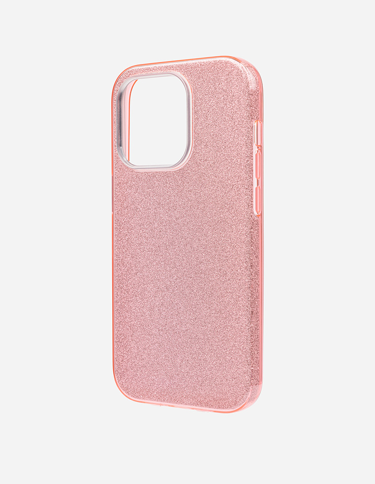 coque iphone paillettes rose