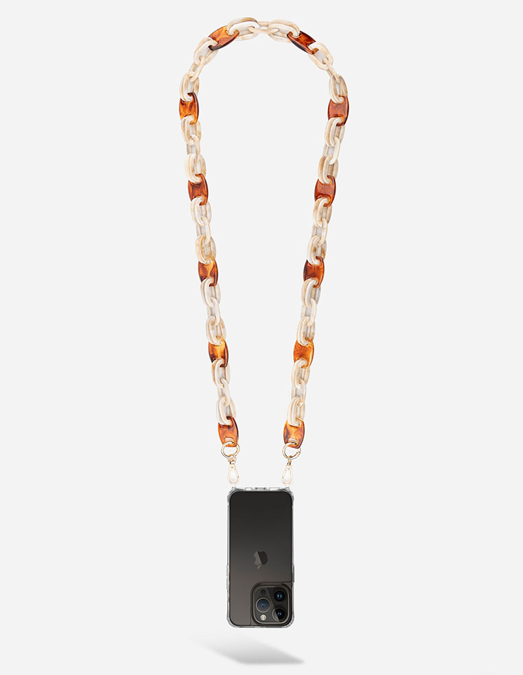 Chaine de téléphone iPhone bandoulière résine gros maillon