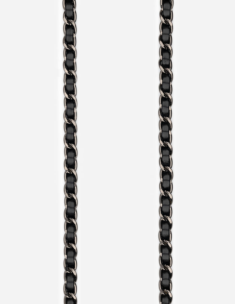 chaine de telephone chanel iphone argenté cuir noir chaine de telephone chanel iphone argenté cuir noir
