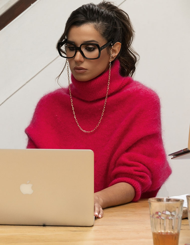 Chaîne à Lunettes maillons dorés