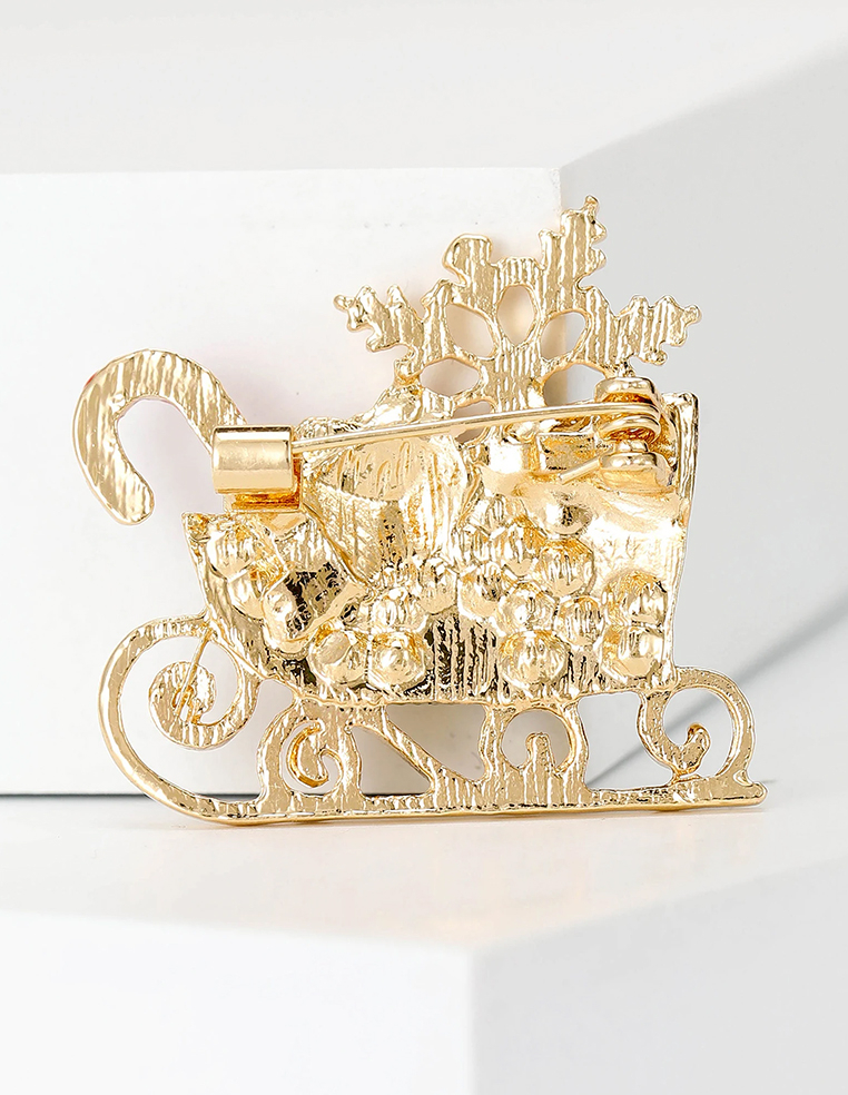 Broche de noël traîneau du père noel