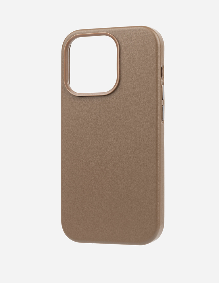 Coque en cuir iPhone 15 Pro Max Taupe Coque en cuir iPhone 15 Pro Max Taupe