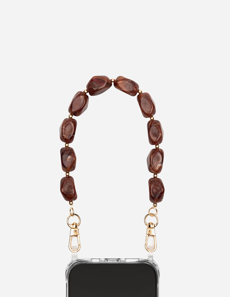 Chaînette gri-gri de téléphone courte 30 cm en perles adèle Chaînette gri-gri de téléphone courte 30 cm en perles adèle