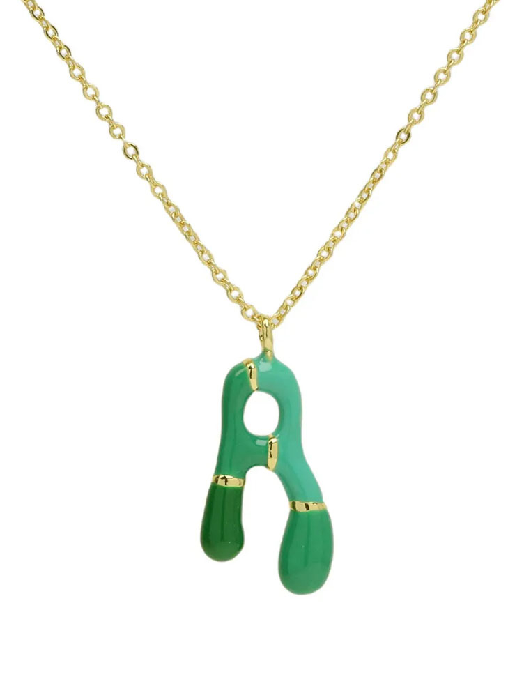 Collier chaîne pendentif lettre A Collier chaîne pendentif lettre A