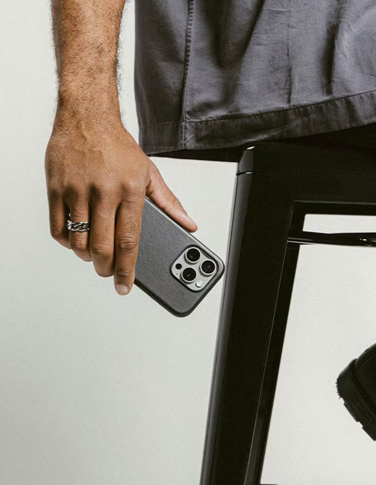 Coque en cuir de luxe pour iPhone 16 Pro Max pour homme