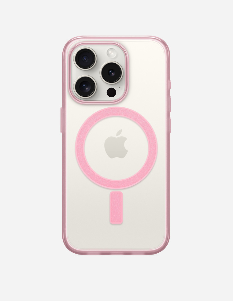 Coque iPhone transparente MagSafe - Rose
