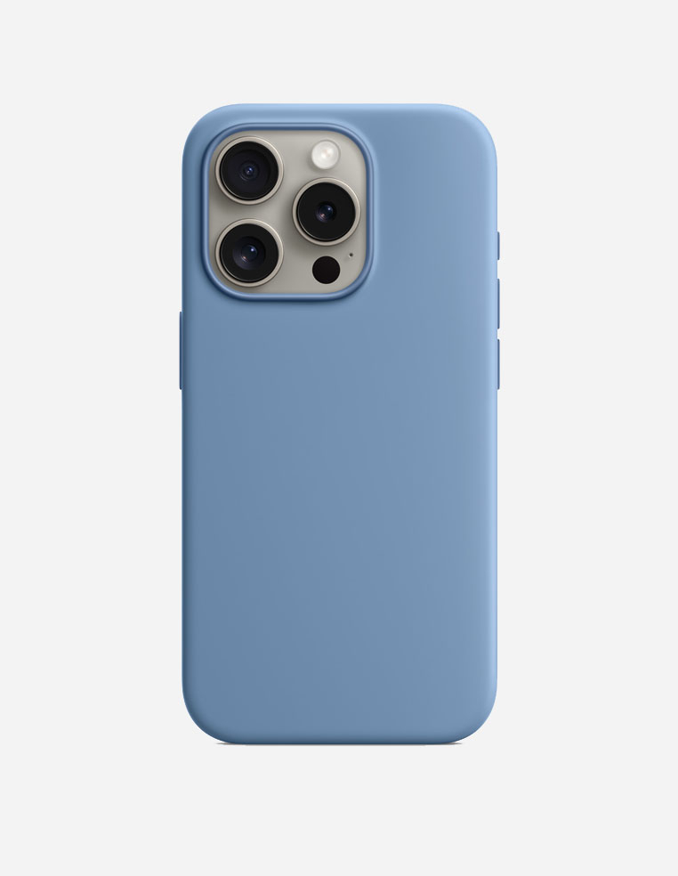 Coque en silicone Bleu avec MagSafe pour iPhone 16 Pro Max - iPhone 15 - iPhone 14 - Bleu