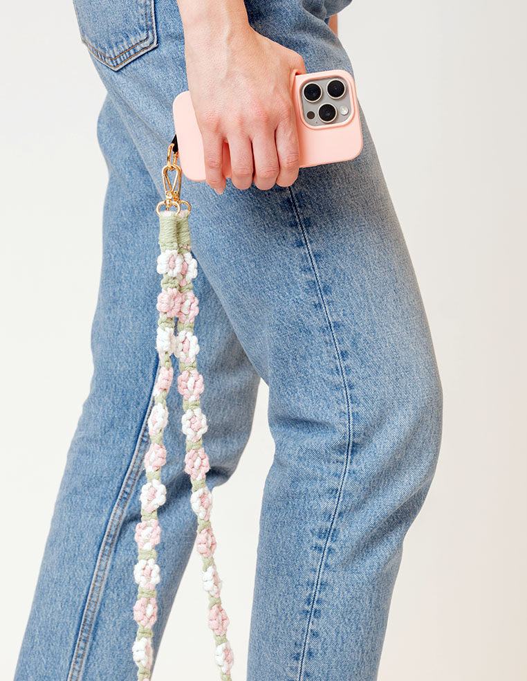 cordon de téléphone iphone rose