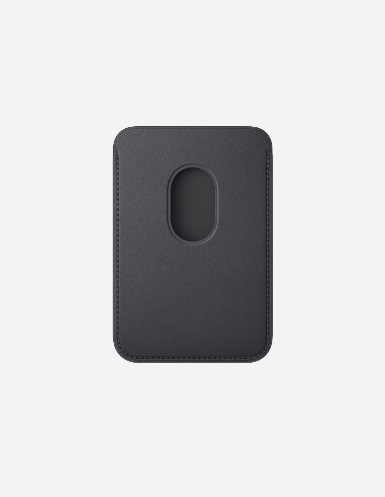 Porte‑cartes en cuir véritable pour iPhone avec MagSafe noir 2
