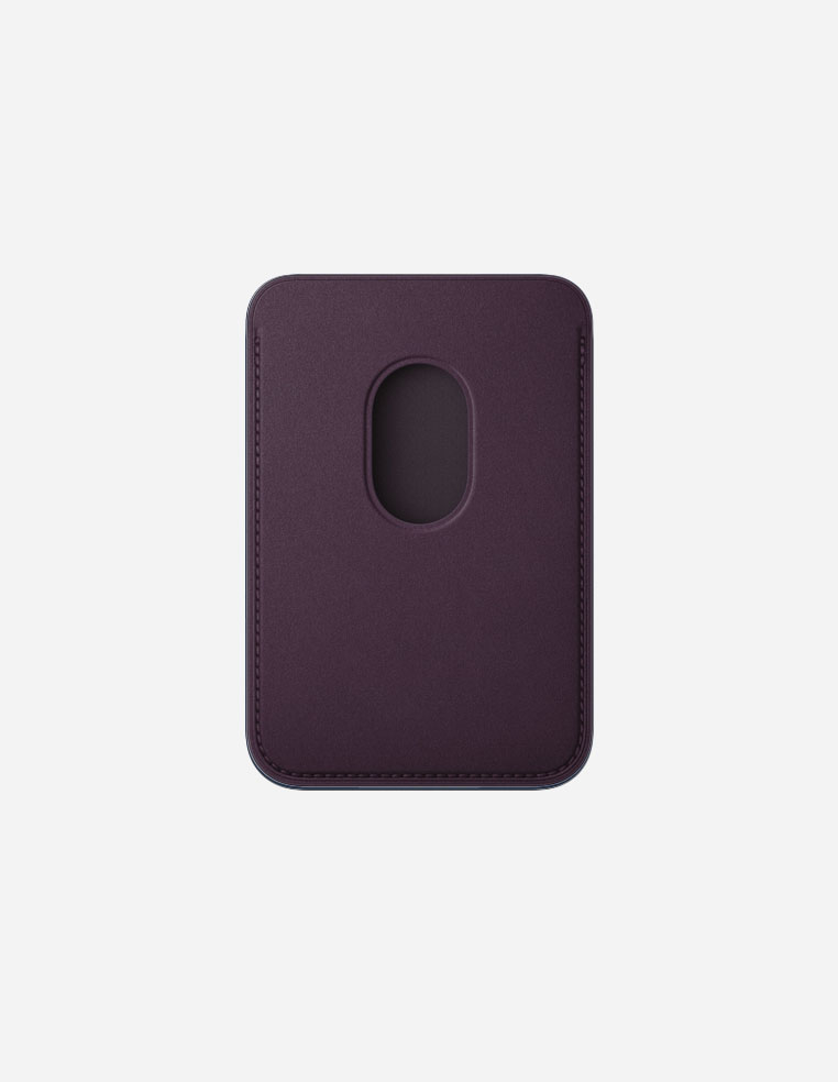 Porte‑cartes en cuir véritable pour iPhone avec MagSafe mure