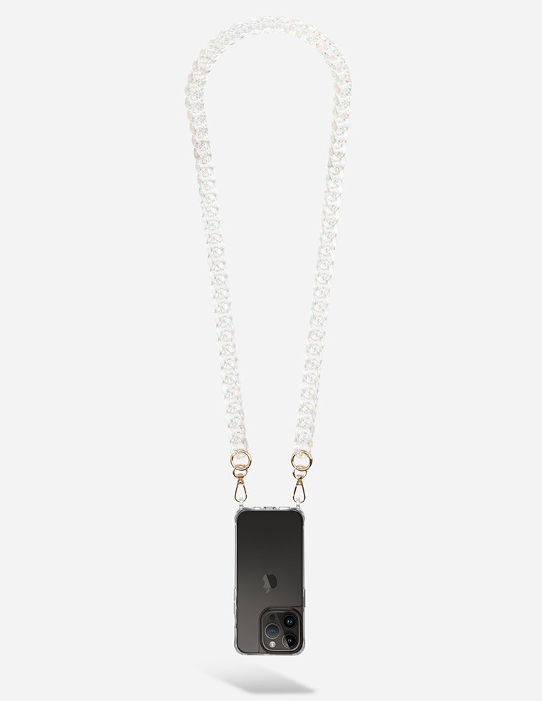 chaine iphone en résine a gros maillon noire
