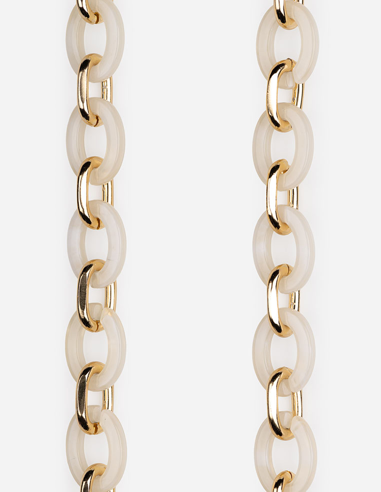 Ensemble coque en cuir iPhone 1§ Pro Max taupe marron caramel et chaîne de téléphone