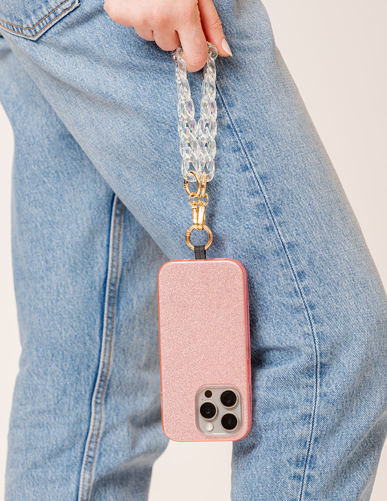 Chaîne courte bijou de téléphone holographique Chaîne courte bijou de téléphone holographique