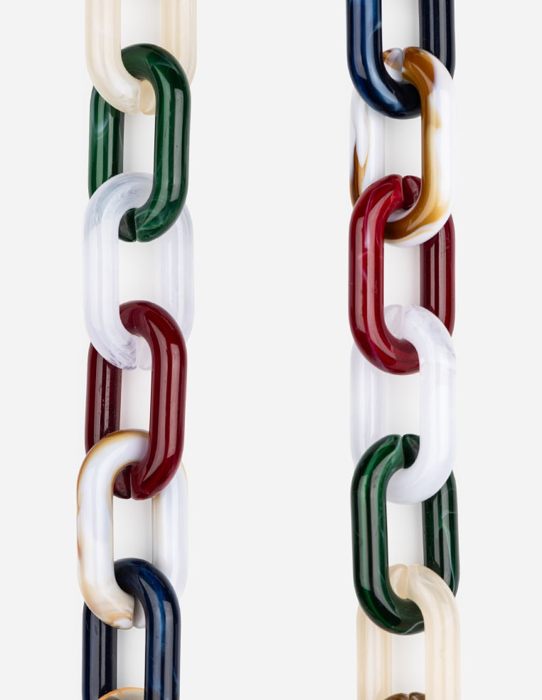 Chaîne de téléphone anneaux en résine ovales Chaîne de téléphone anneaux en résine ovales