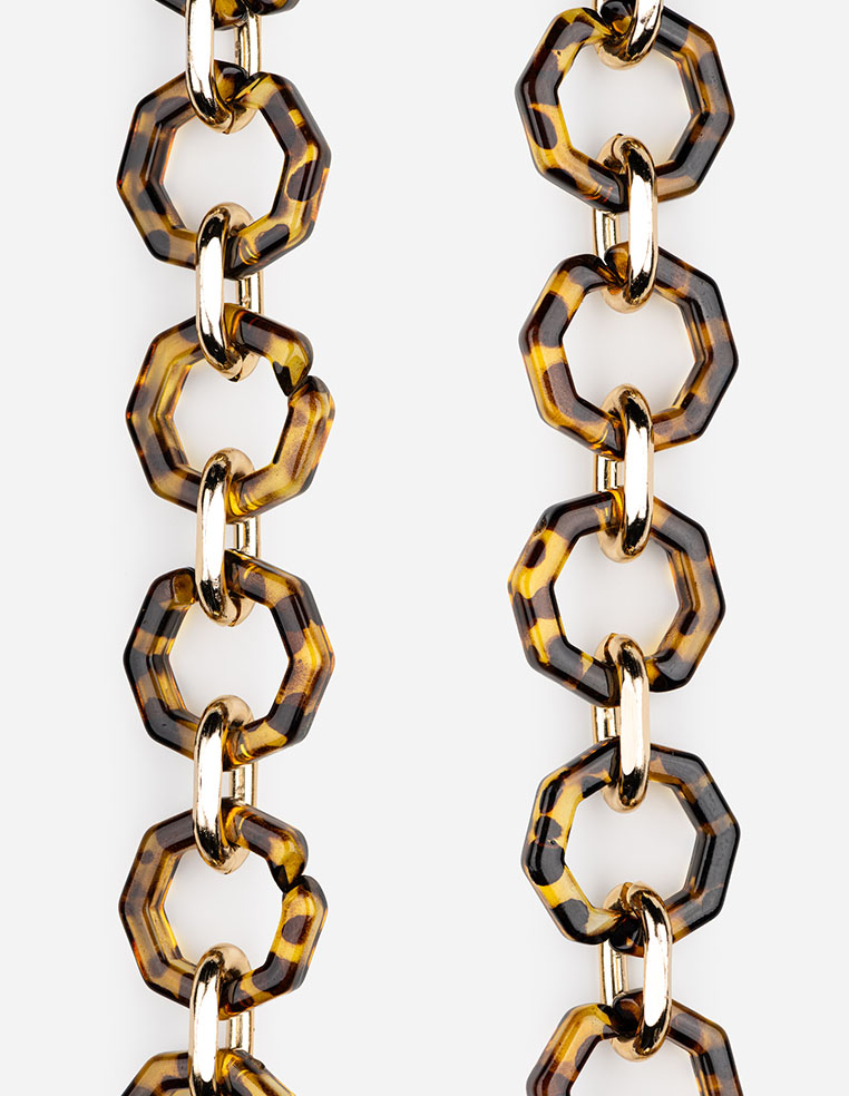 chaîne longue 120 cm en résine pour bandoulière iPhone assemblée en France