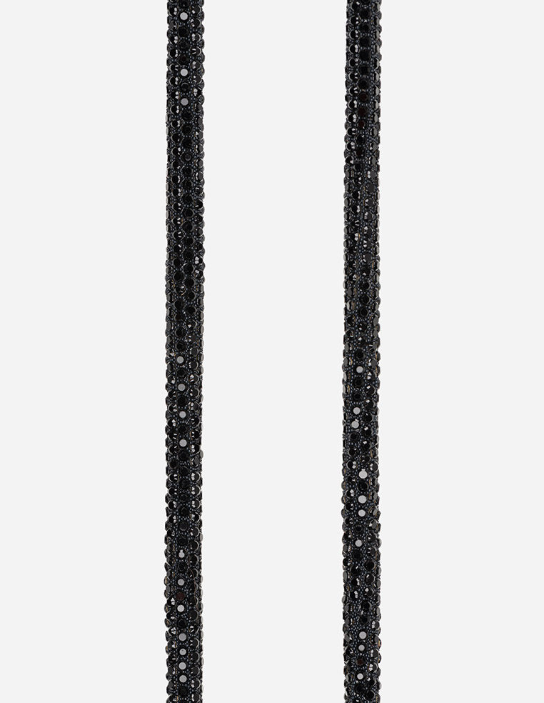 Cordon de téléphone pour chaîne bandoulière iPhone strass noir