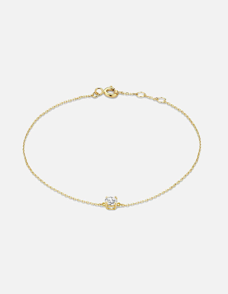 Bracelet argent 925 plaqué or femme avec pierre solitaire Bracelet argent 925 plaqué or femme avec pierre solitaire